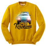 Bluza męska bez kaptura żółta z nadrukiem maluch