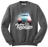 Bluza męska bez kaptura szara z nadrukiem FIAT 126p
