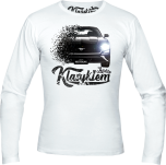 Biały longsleeve męski FORD Mustang 2019.