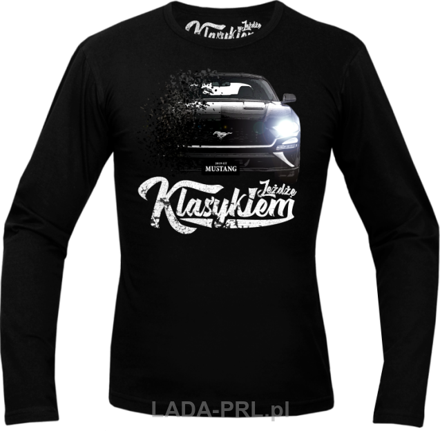 Czarny longsleeve męski FORD Mustang 2019.