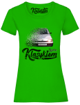 Jasno zielony t-shirt damski z nadrukiem FIAT Cinquecento