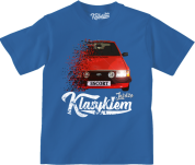 Bawełniana koszulka dla dziecka niebieska z nadrukiem FORD Escort.