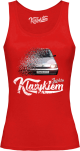 Czerwony top damski z nadrukiem FIAT Cinquecento