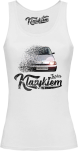 Biały top damski z nadrukiem FIAT Cinquecento