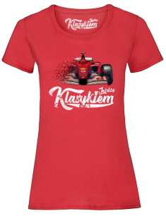 T-Shirt damski Formuła 1 F1 Ferrari - "Jeżdżę Klasykiem"
