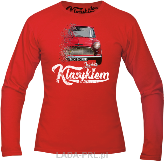 Czerwony longsleeve z nadrukiem Mini Morris