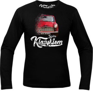T-shirt bawełniany z długim rękawem Mini Morris - "Jeżdżę Klasykiem"