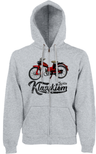 Bluza męska z kapturem rozpinana Motorynka Komar motor prl - "Jeżdżę Klasykiem"