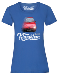 Niebieski t-shirt damski FIAT Seicento.
