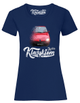 Granatowy t-shirt damski FIAT Seicento.