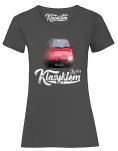 Grafitowy t-shirt damski FIAT Seicento.