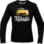 Czarny longsleeve męski z nadrukiem Chevrolet Corvette.