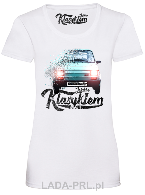 Damska koszulka z maluchem fiat 126p