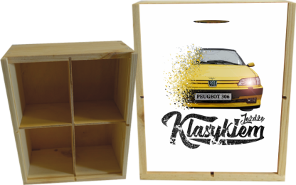 Skrzynka drewniana PEUGEOT 306 - 4 przegródki