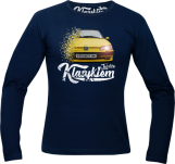 Granatowy t-shirt męski z długim rękawem PEUGEOT 306