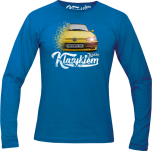 Niebieski t-shirt męski z długim rękawem PEUGEOT 306