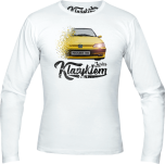 Biały t-shirt męski z długim rękawem PEUGEOT 306