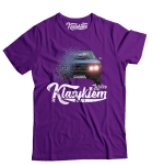 Fioletowy t-shirt męski z nadrukiem Polonez Borewicz.