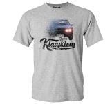 Szary t-shirt męski z nadrukiem Polonez Borewicz.
