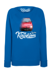 Niebieska bluza damska bez kaptura FIAT Seicento.