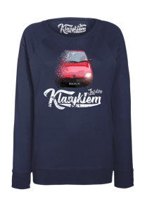 Bluza damska bez kaptura z nadrukiem FIAT Seicento - "Jeżdżę Klasykiem"