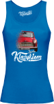 Niebieski top damski z nadrukiem Mini Morris