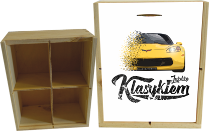 Skrzynka drewniana Chevrolet Corvette - 4 przegródki