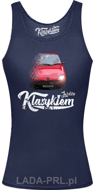 Granatowy top damski FIAT Seicento.
