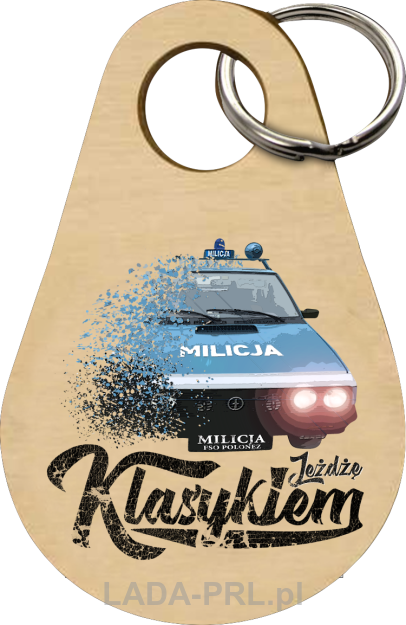 Brelok do kluczy z samochodem FSO Milicja Polonez