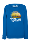 Niebieska bluza damska bez kaptura z nadrukiem peugeot 306