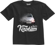 Czarny t-shirt dziecięcy z nadrukiem FIAT Cinquecento