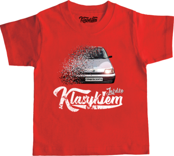 Koszulka dziecięca FIAT Cinquecento - "Jeżdżę Klasykiem"