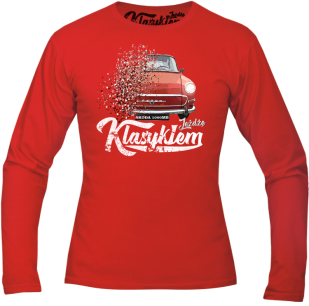 T-shirt bawełniany z długim rękawem SKODA 1000mb - "Jeżdżę Klasykiem"