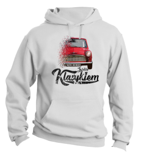 Bluza męska z kapturem Mini Morris - "Jeżdżę Klasykiem"