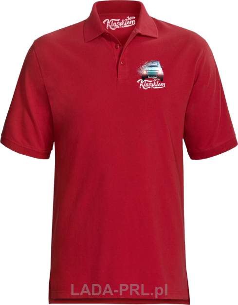 Mens Polo shirt with fiat 126p print