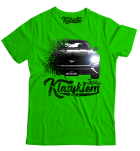 Limonkowy t-shirt męski FORD Mustang 2019.