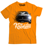 Pomarańczowy t-shirt męski FORD Mustang 2019.