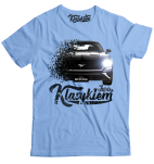 Błękitny t-shirt męski FORD Mustang 2019.