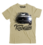 Beżowy t-shirt męski FORD Mustang 2019.