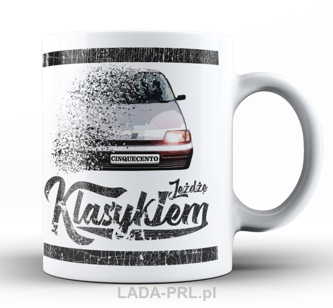 Kubek z nadrukiem FIAT Cinquecento.