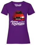 Fioletowy t-shirt damski z nadrukiem FORD Escort.