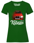 Zielony t-shirt damski z nadrukiem FORD Escort.