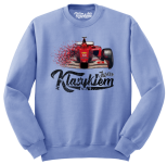 Błękitna bluza bez kaptura męska z nadrukiem Formuła 1 F1 Ferrari.
