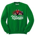 Zielona bluza bez kaptura męska z nadrukiem Formuła 1 F1 Ferrari.