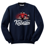 Granatowa bluza bez kaptura męska z nadrukiem Formuła 1 F1 Ferrari.