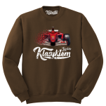 Brązowa bluza bez kaptura męska z nadrukiem Formuła 1 F1 Ferrari.