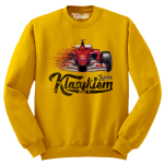 Żółta bluza bez kaptura męska z nadrukiem Formuła 1 F1 Ferrari.
