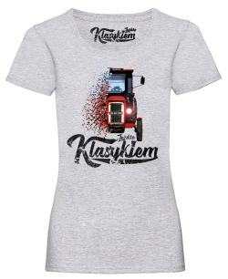 T-Shirt damski Traktor C330 - "Jeżdżę Klasykiem"