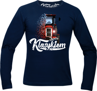 T-shirt bawełniany z długim rękawem Traktor C330 - "Jeżdżę Klasykiem"