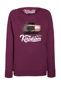 Bluza damska bez kaptura z nadrukiem Cadillac Brougham - "Jeżdżę Klasykiem"